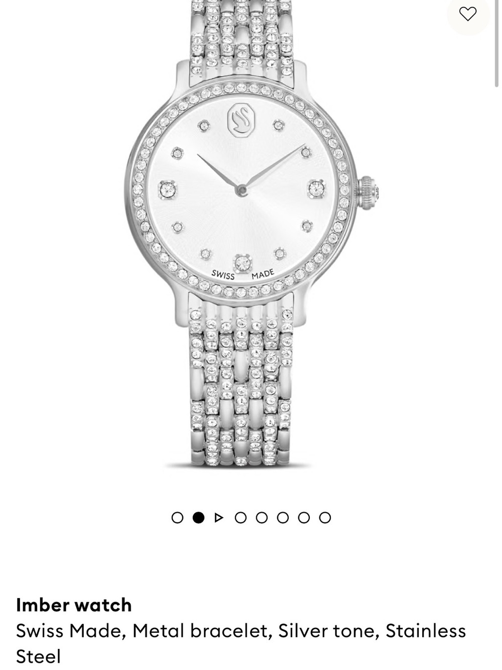 Swarovski Silver Crystal Accent Women's Watch